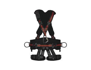 Szelki do pracy w podwieszeniu 5 punktów zaczepowych klamry automatyczne kolor czarno-pomarańczowy rozmiar S/M/L ANTI HAR35TCAG