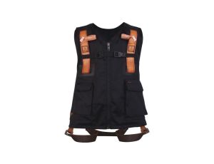 Szelki z czarną kamizelką 2 punkty zaczepowe - 2 klamry regulacyjne boczne kolor czarny rozmiar S/M/L ANTI HAR12GILNOGT