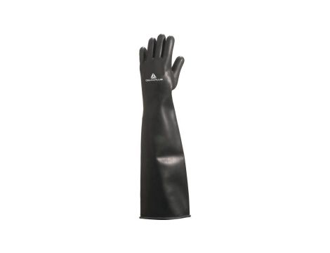 Rękawice z grubego lateksu chlorowane dł. 60 cm gr. 115 mm kolor czarny rozmiar 10 MAIN LA60010