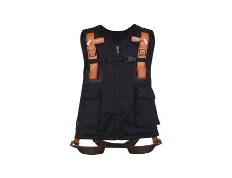 Szelki z czarną kamizelką 2 punkty zaczepowe - 2 klamry regulacyjne boczne kolor czarny rozmiar XL/XXL ANTI HAR12GILNOXX