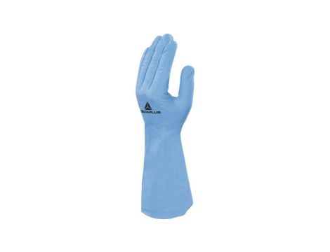 Rękawice z nitrylu chlorowane dł. 33 cm gr. 020 mm kolor niebieski rozmiar 10/11 MAIN VE830BL10