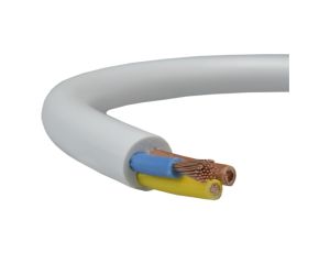 Przewód prądowy H05VV-F / OWY 500V 3x4 warsztatowy biały linka Elektrokabel /100m/