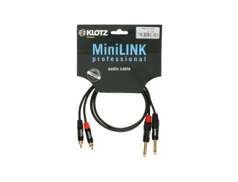 KLOTZ Kabel Audio 2x Jack 6,3mm Mono (wtyk) / 2x RCA Cinch (wtyk) 0,9m