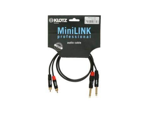 KLOTZ Kabel Audio 2x Jack 6,3mm Mono (wtyk) / 2x RCA Cinch (wtyk) 1,5m