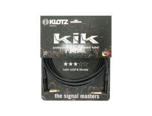 KLOTZ KIK Kabel instrumentalny Audio Jack 6,3mm Mono (wtyk kątowy / wtyk kątowy) 3m
