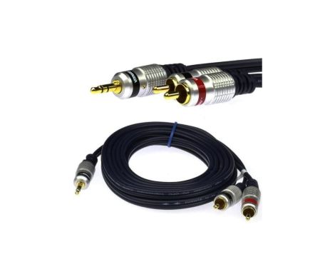 VITALCO JKD10 Kabel Audio AUX mini Jack 3,5mm Stereo (wtyk) / 2x RCA Cinch (wtyk) 1,5m