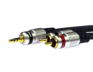 VITALCO JKD10 Kabel Audio AUX mini Jack 3,5mm Stereo (wtyk) / 2x RCA Cinch (wtyk) 0,5m
