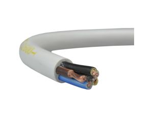 Przewód prądowy H05VV-F / OWY 500V 5x0,75 warsztatowy biały linka Elektrokabel /100m/