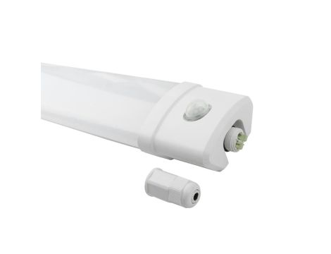 Oprawa liniowa hermetyczna LED line LITE 30W 3600lm 120lm/w 4000K 65cm z czujnikiem PIR IP65 3 lata gwar.