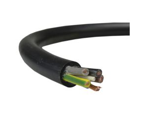 Przewód prądowy H05VV-F / OWY 500V 5x2,5 warsztatowy czarny linka Mercor /100m/