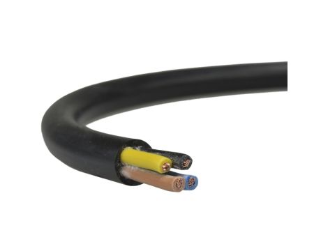 Przewód prądowy H05VV-F / OWY 500V 4x0,75 warsztatowy czarny linka Elektrokabel /100m/
