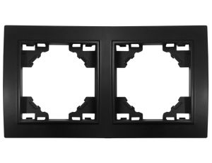 QUADRA Ramka podwójna czarna matowa