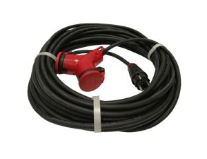 Przedłużacz budowlany jednofazowy elCORD 16A 230V IP44 15m H07RN-F 3G2,5 z wtyczką uni-schuko i podwójnym gniazdem 31126150