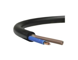 Przewód prądowy H05VV-F / OWY 500V 2x1 warsztatowy czarny linka Elektrokabel /100m/