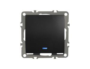 QUADRA Łącznik pojedynczy podświetlany czarny matowy