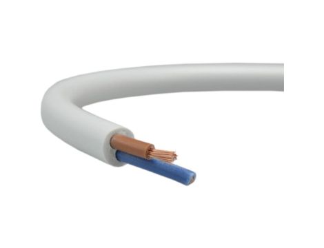 Przewód prądowy H03VV-F / OMY 300V 2x1,5 biały linka Elektrokabel /50m/