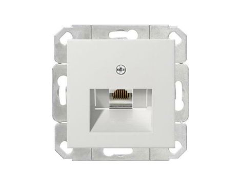 Gniazdo komputerowe poj. RJ45 cat. 6 Gira System 55 biały połysk