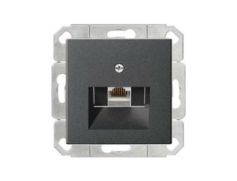 Gniazdo komputerowe poj. RJ45 cat. 6 Gira System 55 antracyt