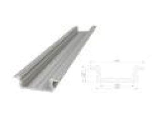 profil ALU wpuszczany 6,1mm, Anodowany srebrny, dł. 1000mm, max szer taśmy 12mm