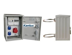 Rozdzielnica budowlana na słup (2X2P+Z, 1X16A/5P) KANLUX RB26x40-K40-00012W-S0_KANLUX