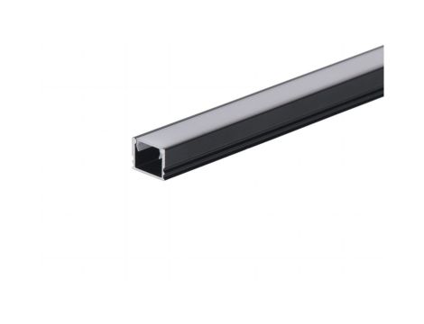 Profil led Standard 3m czarny z osłoną mleczną MLF
