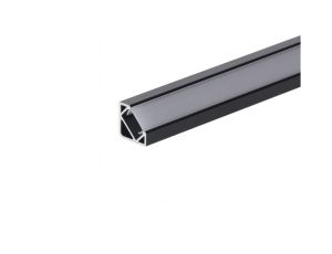 Profil led Corner 1m czarny z osłoną mleczną MLF