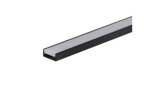 Profil led Glaze 1m czarny z osłoną mleczną ML