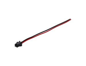 Wtyk 2-pin czarny przewód 15cm 24awg