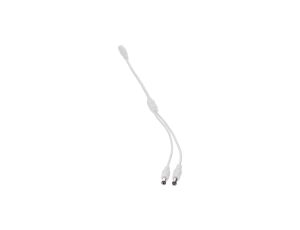 Rozgałęźnik DC 5.5X2.1 2W-1G biały 32cm 22/20awg