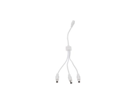 Rozgałęźnik DC 5.5X2.1 3W-1G biały 32cm 22/20awg