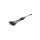 Rozgałęźnik DC 5.5X2.1 6W-1G czarny 24cm 22/20awg