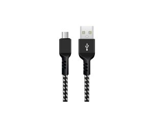 Kabel micro USB Maclean, Wspierający Fast Charge 2.4A, Przesył danych, 5V/2.4A, Czarny, Dł. 2m, MCE483