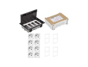KONTAKT SIMON FLOOR BOX puszka podłogowa 8x gniazdo pojedyncze z/u + kaseta do wylewki
