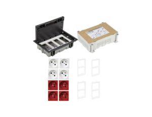 KONTAKT SIMON FLOOR BOX puszka podłogowa 4x gniazdo pojedyncze z/u + 4x gniazdo DATA + kaseta do wylewki