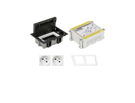 KONTAKT SIMON FLOOR BOX puszka podłogowa 2x gniazdo pojedyncze z/u + kaseta do wylewki
