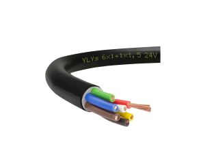 Przewód przyczepowy samochodowy YLYs 6x1 + 1x1,5 24V Elektrokabel /25m/