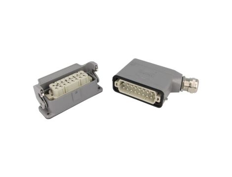 Złącze HAN męsko-żeńskie kątowe 16pin 250V 10200160000