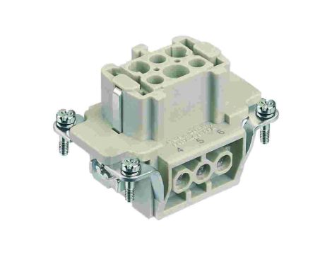 Złącze HAN prostokątne żeńskie 6pin 16A 90V 09360062701