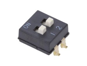 Przełącznik DIP-SWITCH Ilość sekcji 2 ON-OFF 0,025A/24VDC A6SN2104