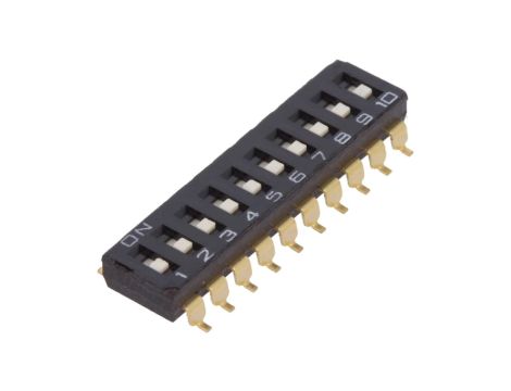 Przełącznik DIP-SWITCH Ilość sekcji 10 ON-OFF 0,025A/24VDC A6S-0102-H