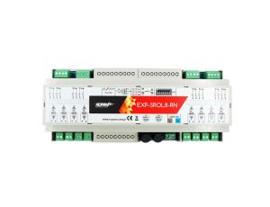 Sterownik rolet autonomiczny ze sterowaniem centralnym, 8 rolet 230V, obudowa DIN 12M, EXP-SROL8-RN
