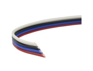 Przewód wstążkowy montażowy TLWY 4x0,12 150V kolorowy Technokabel /50m/