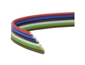Przewód wstążkowy montażowy TLWY 6x0,22 150V kolorowy Technokabel /50m/