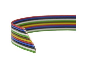 Przewód wstążkowy montażowy TLWY 12x0,35 150V kolorowy Technokabel /50m/07.3017.0050