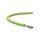 Kabel silikonowy SIF 180C 300/500V 1,5 ciepłoodporny LSOH żółto-zielony linka TKD /100m/
