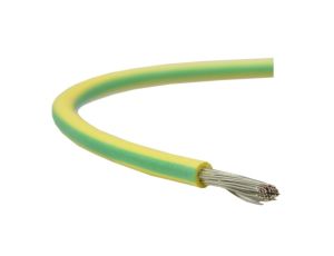 Kabel silikonowy SIF 180C 300/500V 2,5 ciepłoodporny LSOH żółto-zielony linka TKD /100m/