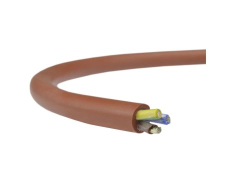 Kabel silikonowy SIHF 180C 300/500V 3x2,5 ciepłoodporny LSOH ceglasty linka TKD /100m/