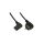 Kabel zasilający kątowy Akyga AK-PC-02A CCA 3x0.5mm CEE 7/7 / IEC C13 1.5 m
