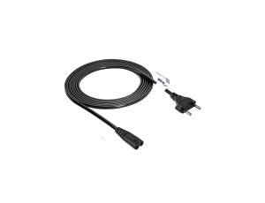 Kabel zasilający Akyga AK-RD-02A ósemka CCA 2x0.5mm2 CEE 7/16 / IEC C7 3 m