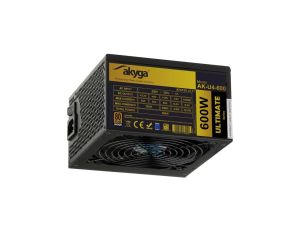 Zasilacz ATX 600W Akyga AK-U4-600 P4+4 PCI-E 6 pin 6+2 pin 6x SATA APFC 80+ Bronze FAN 12cm